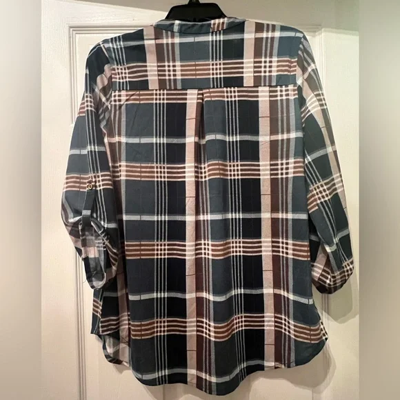 NWT Always Indigo Women’s Plaid Shirt - Picture 10 of 10